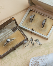 1930s 14k 0.31 CT Diamond Filigree Engagement Ring by Kaspar & Esh