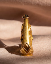 Victorian 18k High Relief Repoussé Cigar Cutter with Mythological Nude Performing Mantle Dance