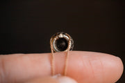 Georgian 14k Rose Gold 0.55 CTW Rose Cut Diamond Cluster Pinched Collet Set Pendant Necklace