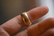 Victorian 18k Warm Yellow Gold Heavy Comfort Fit Band with Interior Inscription