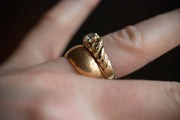 Victorian 18k Warm Yellow Gold Heavy Comfort Fit Band with Interior Inscription