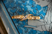 Victorian 15k 0.22 CTW Sapphire & Old Mine Diamond Converter Brooch/Pendant with Holy Symbolism
