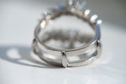 Vintage 14k 1.58 CTW Graduated Marquise Double Chevron Ring Jacket Ring Enhancer