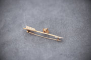 Victorian Austrian 18k Cannetille Mourning Dove and Arrow Brooch by Gustav Wild dated 1876