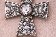 Rare Prussian c. 1701-1806 12-16k Rose Gold and 800 Silver Croix Pattée (Maltese Cross Variant) with 4.31 CTW of Rose and Table Cut Diamonds