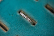 Vintage 14k 0.20 CTW Diamond Half Eternity Band with Engraved Wheat Shoulders