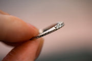 Vintage 14k 0.20 CTW Diamond Half Eternity Band with Engraved Wheat Shoulders
