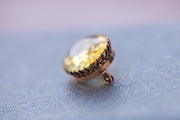 Late Victorian c. 1900 10k Rose Gold 13.88 CT Citrine Brooch with Claw Prong Crown Setting