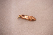 Vintage 9k Rose Gold Hallmarked Shoe Charm for Good Luck, Health and Favor in New Beginnings