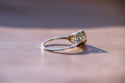 Edwardian 0.38 CT VS1 Diamond Engagement Ring in Hexagonal Filigree Mount
