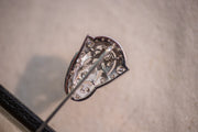 Art Deco 14k 0.55 CTW Mixed Old Cut Diamond Asymmetrical Stick Pin
