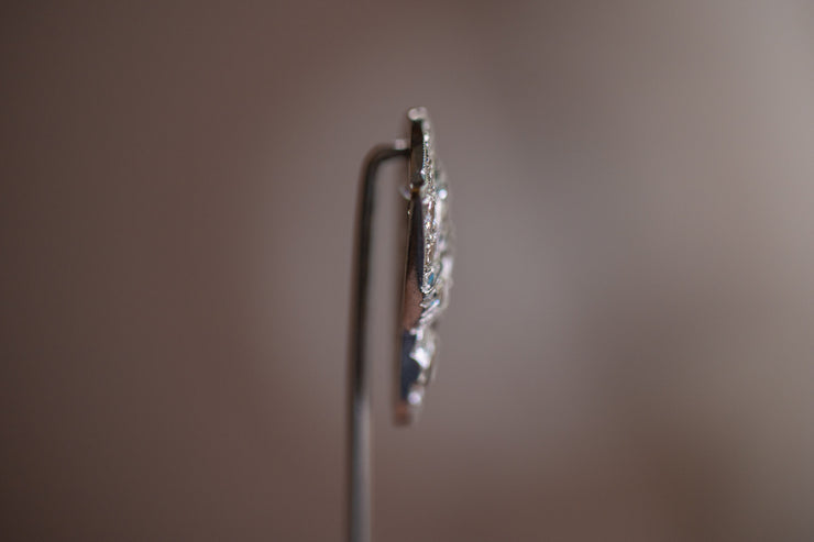 Art Deco 14k 0.55 CTW Mixed Old Cut Diamond Asymmetrical Stick Pin