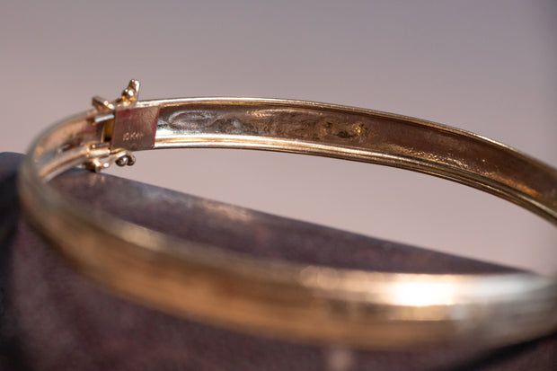 Vintage 10k Greek Key Motif Bracelet with Stippled Surface