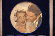 1950s 48 Ring Presentation Case with Cobalt Velvet and Bridal Portrait made for ArtCarved by J.R. Wood & Sons