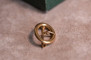 Edwardian 14k Petite Oval Buckle Pin by Bippart, Griscom & Osborn