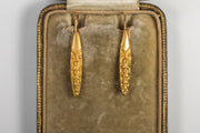 Art Nouveau 10k Lily of the Valley Drop Earrings Crafted from Lingerie Pins