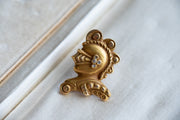 Victorian 14k 0.12 CTW Diamond High Relief Helmeted Knight Tie Tack Pin