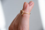 Vintage 14k 0.10 CTW Diamond Horseshoe Ring by Baumstein & Feder