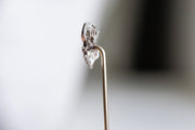 Victorian Platinum and 14k Diamond and Ruby Elk Stick Pin