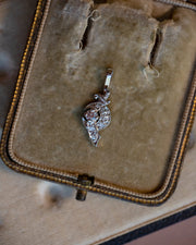 1950s Platinum 0.214 CTW Diamond Mystic Shriners Scimitar Pendant